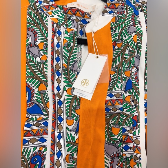 New $598 Tory Burch Long Sleeve Print Midi Dress - Picture 8 of 8